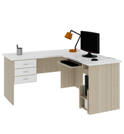 Mesa em L 03 gavetas